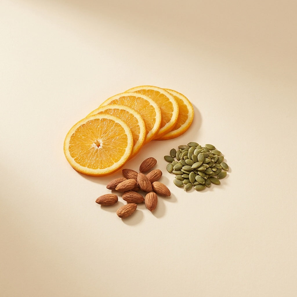 Natuurlijke bronnen van vitamine C, vitamine E en zink